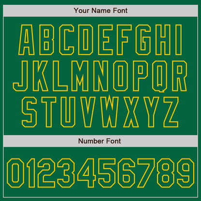 Custom White Kelly Green-Gold Authentic Split Fashion Baseball Jersey - Sky-Custom