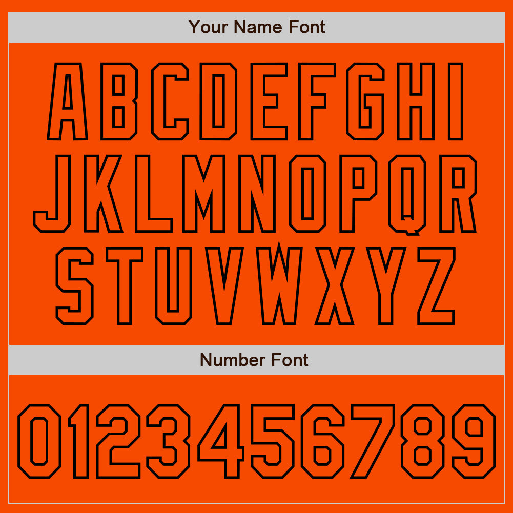 Custom White Orange-Black Authentic Split Fashion Baseball Jersey - Sky-Custom