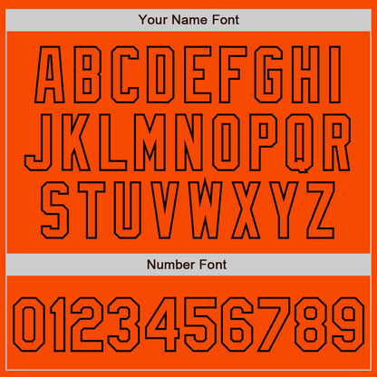 Custom White Orange-Black Authentic Split Fashion Baseball Jersey - Sky-Custom