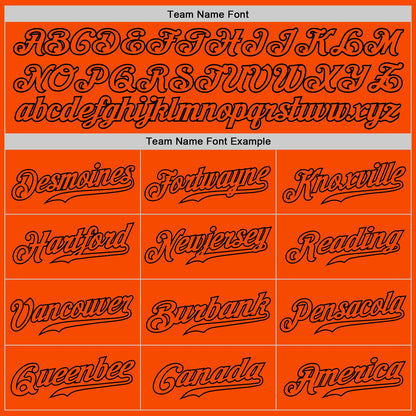 Custom White Orange-Black Authentic Split Fashion Baseball Jersey - Sky-Custom