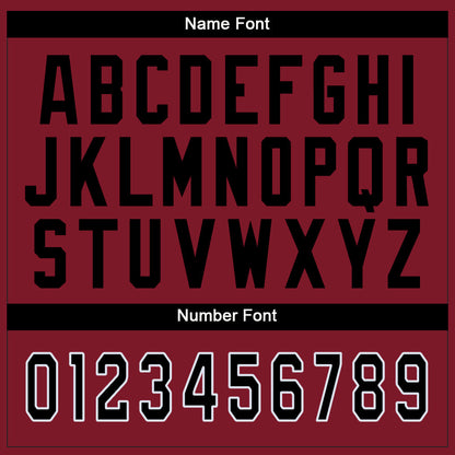 Custom Cardinal Black-White Mesh Split Fashion Football Jersey - Sky-Custom