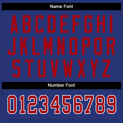 Custom Royal Red-White Mesh Split Fashion Football Jersey - Sky-Custom