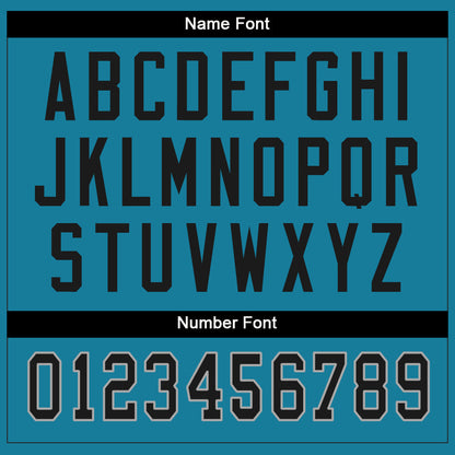 Custom Panther Blue Black-White Mesh Split Fashion Football Jersey - Sky-Custom