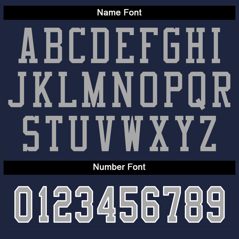 Custom Navy Gray-White Mesh Split Fashion Football Jersey - Sky-Custom