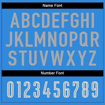 Custom Powder Blue Gray-White Mesh Split Fashion Football Jersey - Sky-Custom