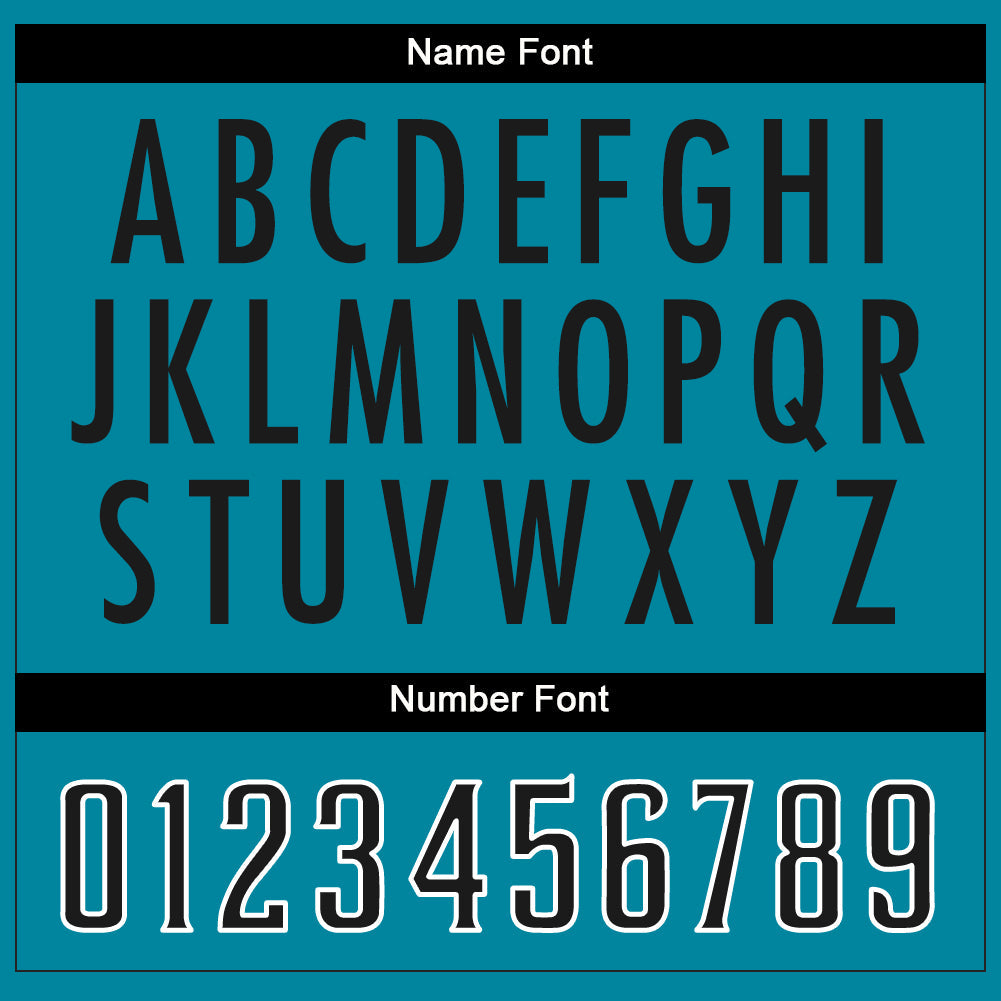 Custom Teal Black-White Mesh Split Fashion Football Jersey - Sky-Custom