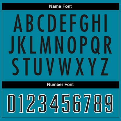 Custom Teal Black-White Mesh Split Fashion Football Jersey - Sky-Custom