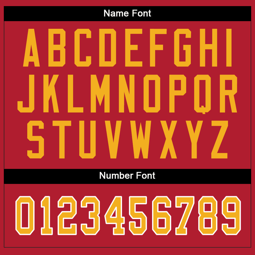 Custom Scarlet Gold-White Mesh Split Fashion Football Jersey - Sky-Custom