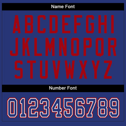 Custom White Royal-Scarlet Mesh Split Fashion Football Jersey - Sky-Custom