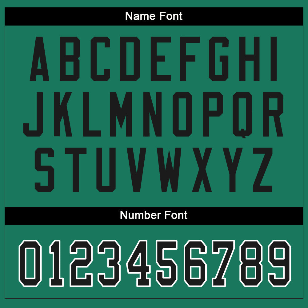 Custom Kelly Green Black-White Mesh Split Fashion Football Jersey - Sky-Custom