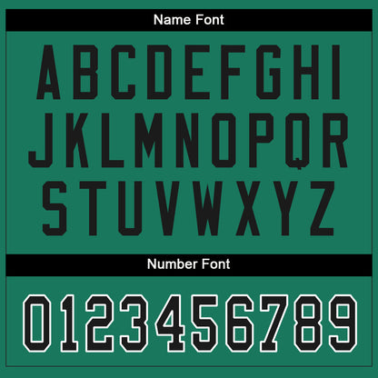 Custom Kelly Green Black-White Mesh Split Fashion Football Jersey - Sky-Custom