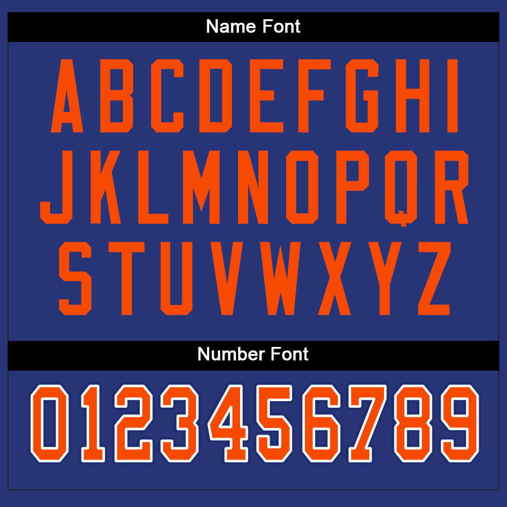 Custom Royal Orange-White Mesh Split Fashion Football Jersey - Sky-Custom