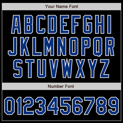 Custom Black Royal-Gray Authentic Split Fashion Baseball Jersey - Sky-Custom