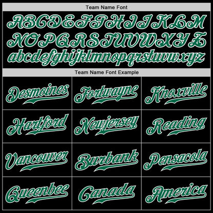 Custom Black Kelly Green-Red Authentic Split Fashion Baseball Jersey - Sky-Custom