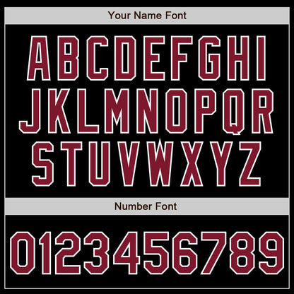 Custom Black Crimson-Yellow Authentic Split Fashion Baseball Jersey - Sky-Custom