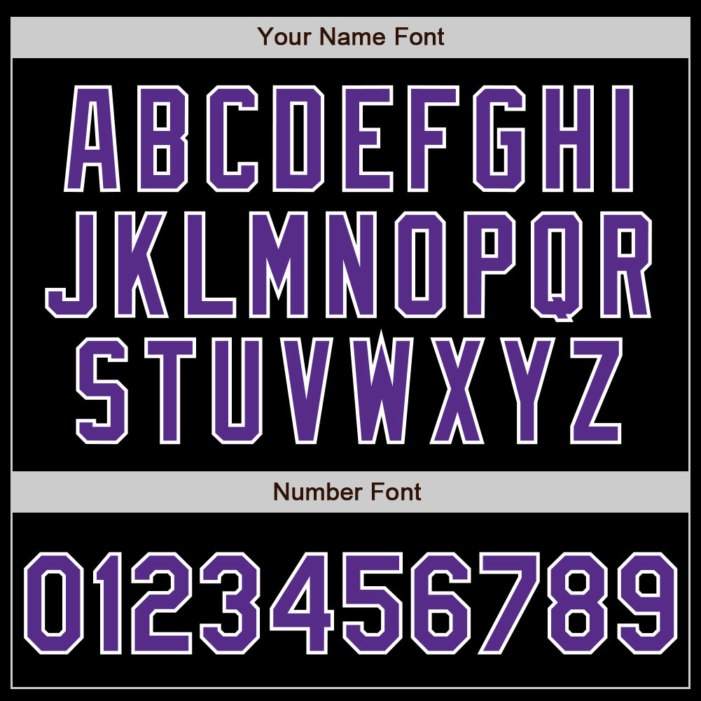 Custom Black Purple-Orange Authentic Split Fashion Baseball Jersey - Sky-Custom