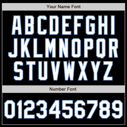 Custom Black White-Royal Authentic Split Fashion Baseball Jersey - Sky-Custom