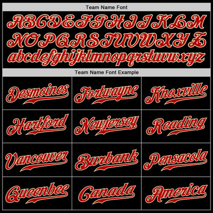 Custom Black Red-Olive Authentic Split Fashion Baseball Jersey - Sky-Custom