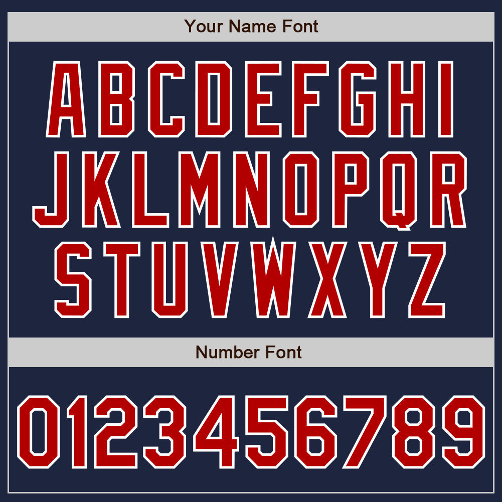 Custom Navy Red-Gray Authentic Split Fashion Baseball Jersey - Sky-Custom