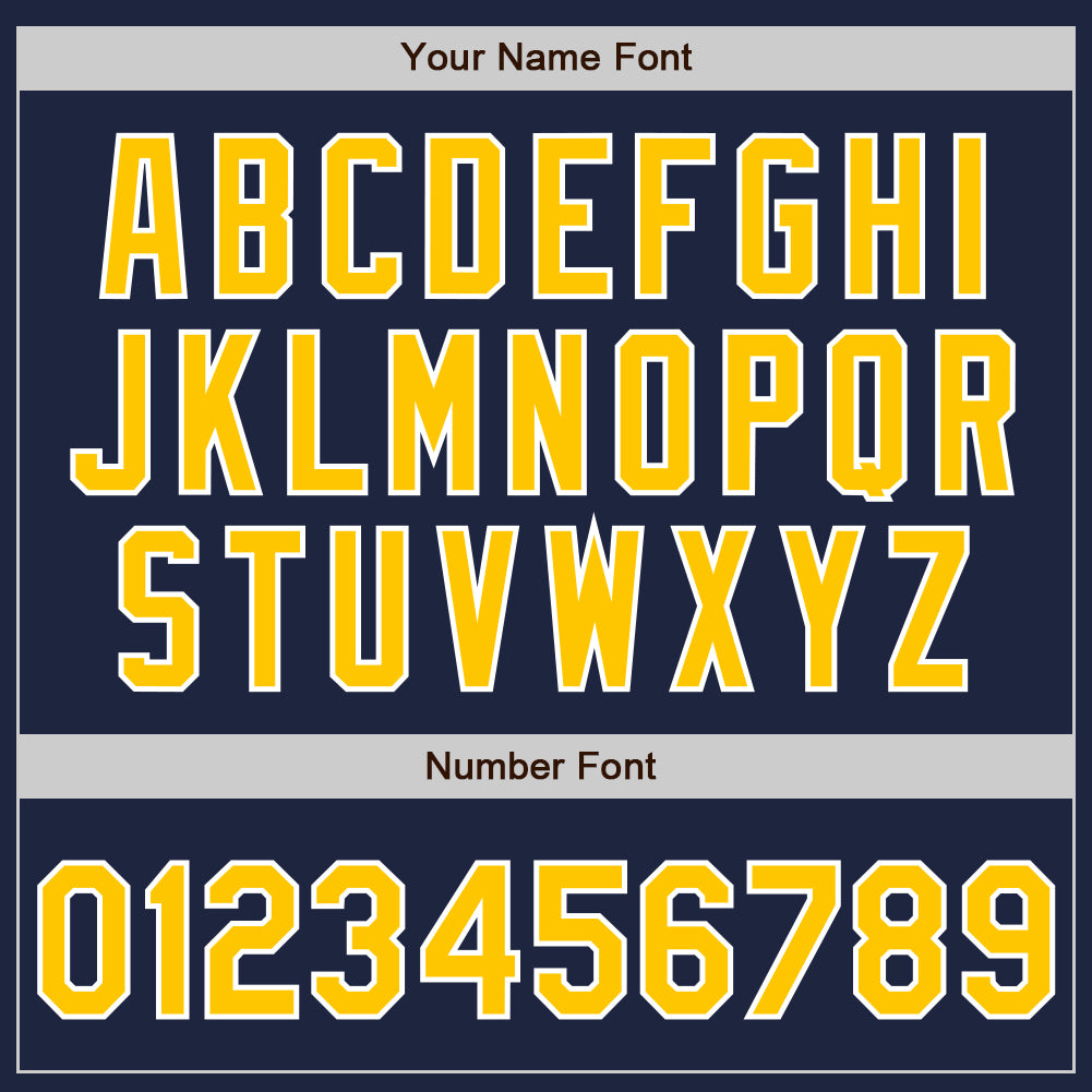 Custom Navy Gold-Gray Authentic Split Fashion Baseball Jersey - Sky-Custom
