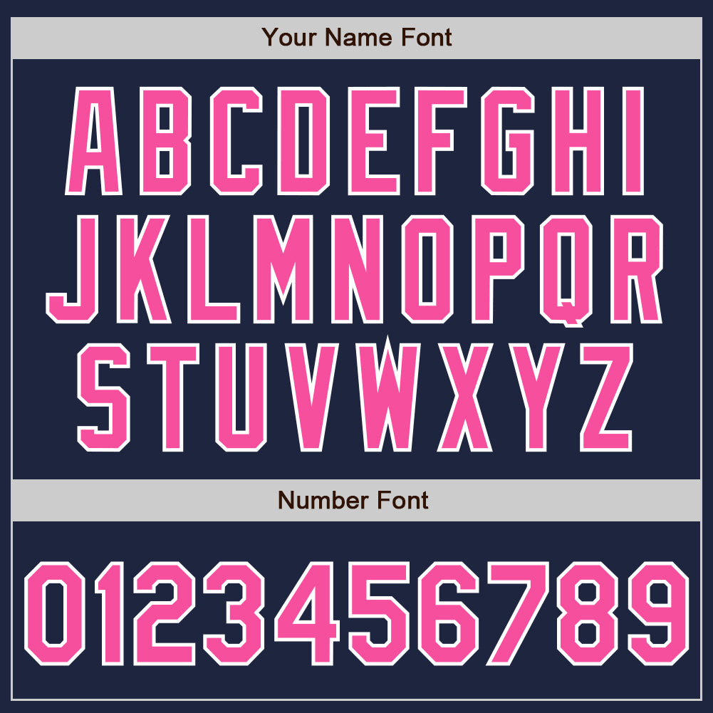 Custom Navy Pink-Gray Authentic Split Fashion Baseball Jersey - Sky-Custom
