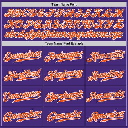 Custom Purple Orange-Gray Authentic Split Fashion Baseball Jersey - Sky-Custom