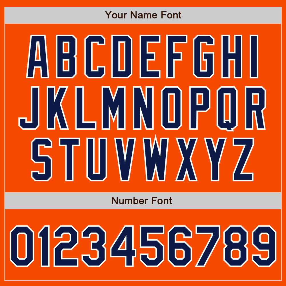 Custom Orange Navy-Gray Authentic Split Fashion Baseball Jersey - Sky-Custom