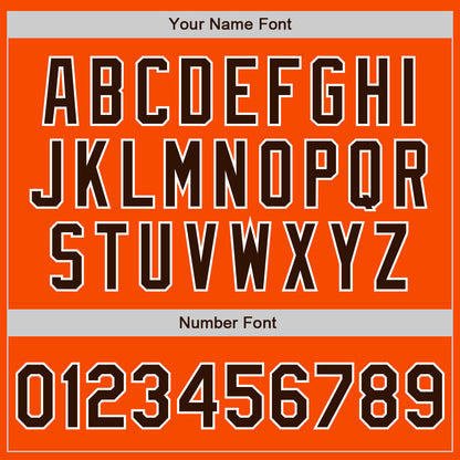 Custom Orange Brown-White Authentic Split Fashion Baseball Jersey - Sky-Custom