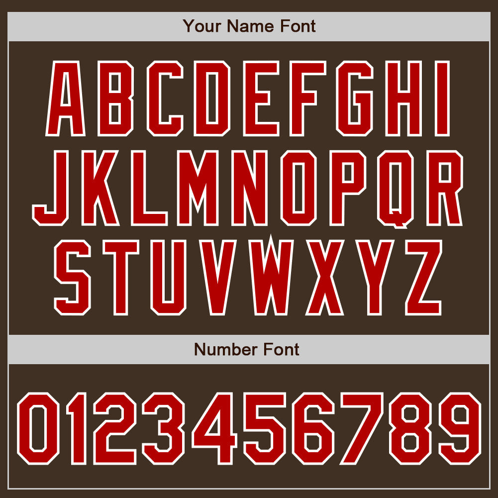 Custom Brown Red-Gray Authentic Split Fashion Baseball Jersey - Sky-Custom