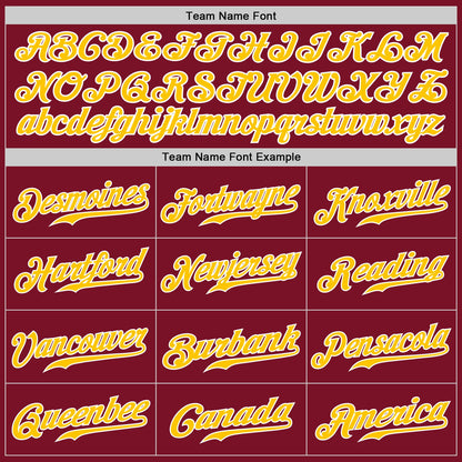 Custom Crimson Gold-Gray Authentic Split Fashion Baseball Jersey - Sky-Custom