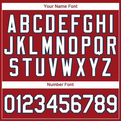 Custom Red White-Navy Baseball Jersey - Sky-Custom