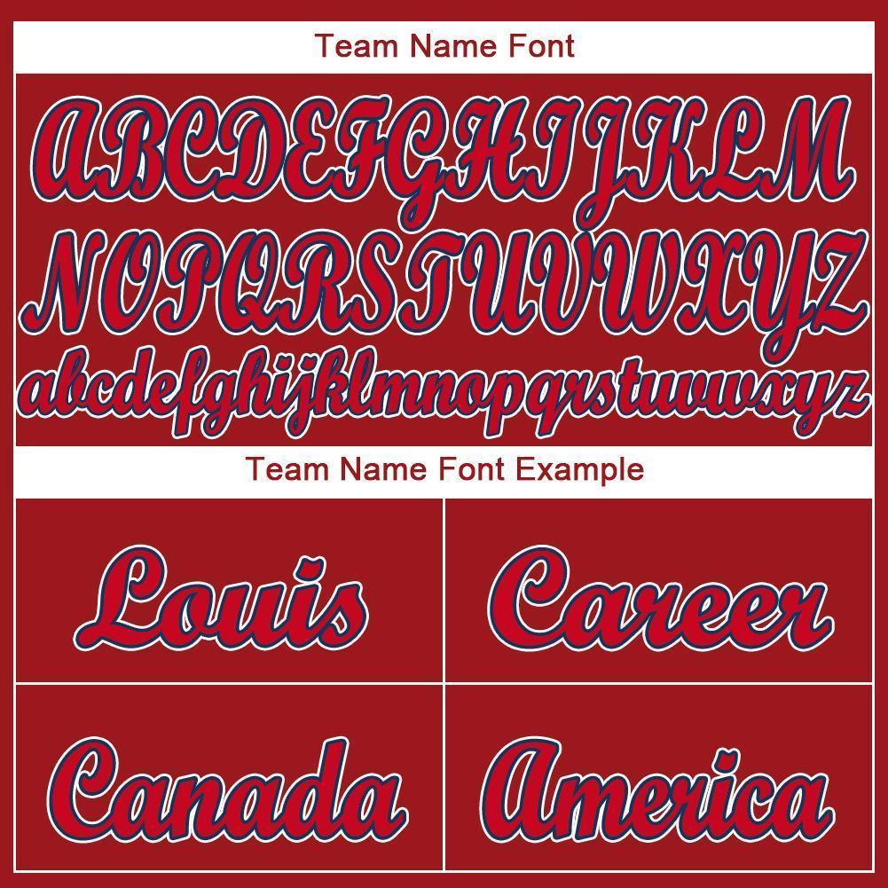 Custom Red White-Navy Baseball Jersey - Sky-Custom