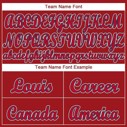 Custom Red White-Navy Baseball Jersey - Sky-Custom