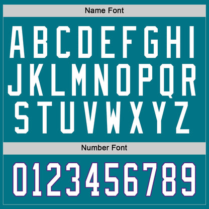 Custom Teal White-Purple Hockey Jersey - Sky-Custom