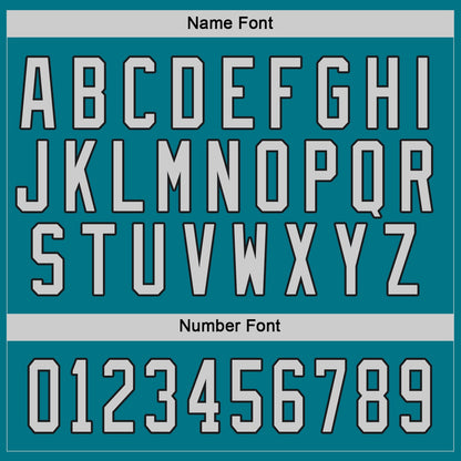 Custom Teal Gray-Black Hockey Jersey - Sky-Custom
