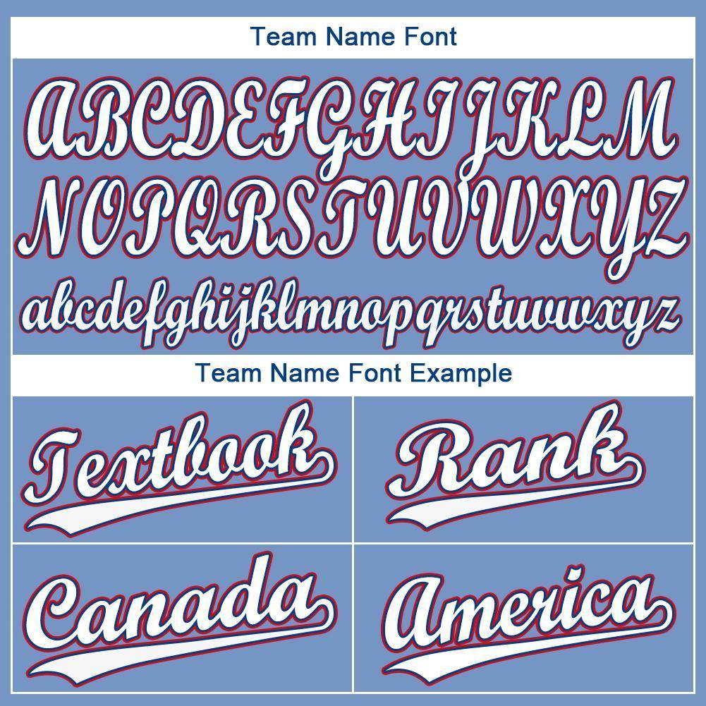 Custom Light Blue White-Red Baseball Jersey - Sky-Custom