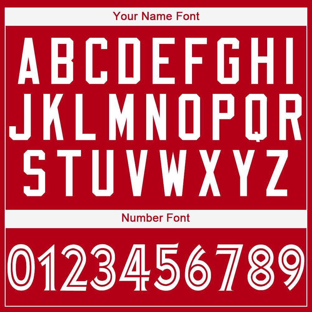 Custom Red White Baseball Jersey - Sky-Custom