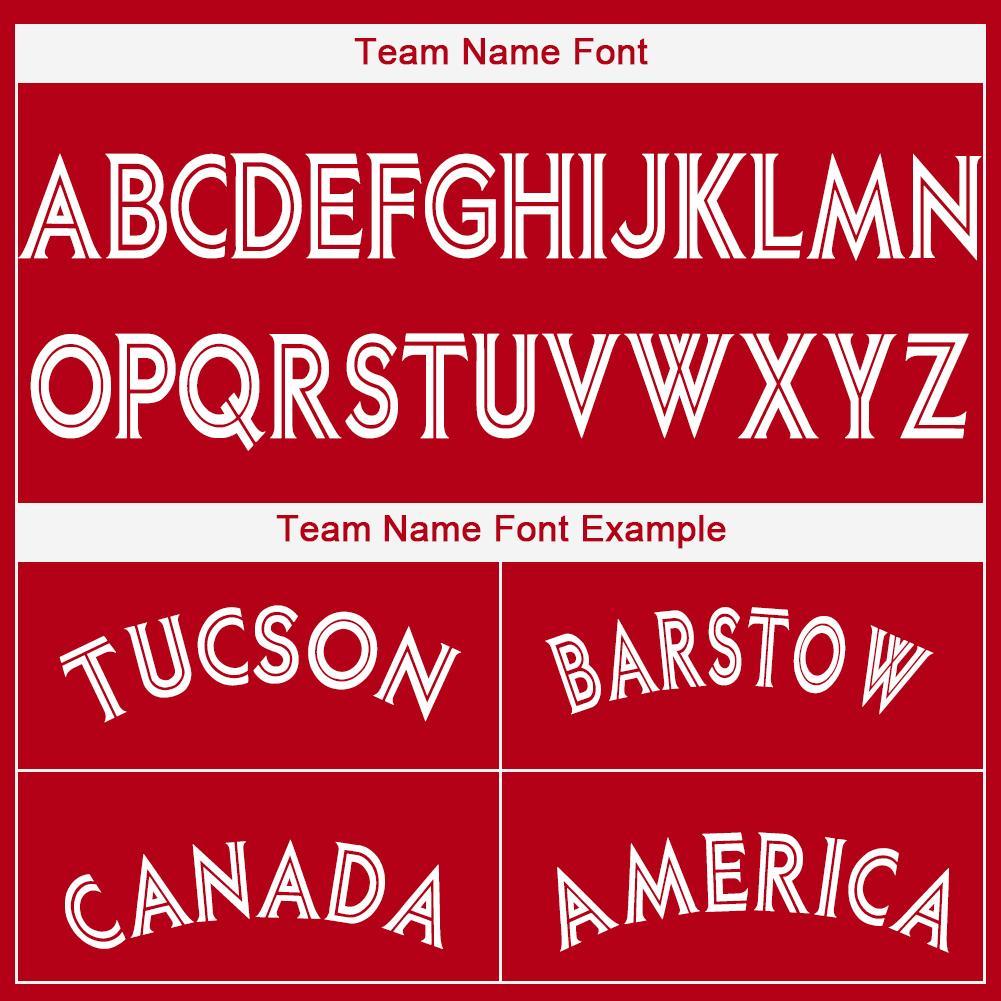 Custom Red White Baseball Jersey - Sky-Custom