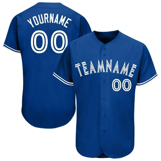 Custom Royal White Baseball Jersey - Sky-Custom