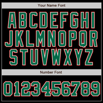 Custom Black Kelly Green-Red Authentic Two Tone Baseball Jersey - Sky-Custom