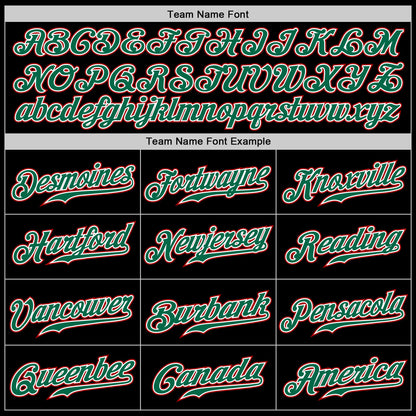 Custom Black Kelly Green-Red Authentic Two Tone Baseball Jersey - Sky-Custom