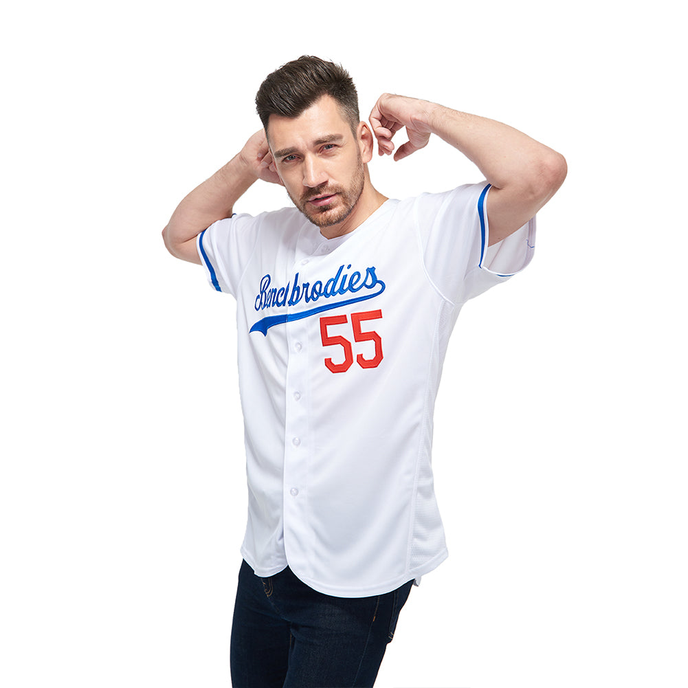 Custom White Royal-Red Authentic Baseball Jersey - Sky-Custom