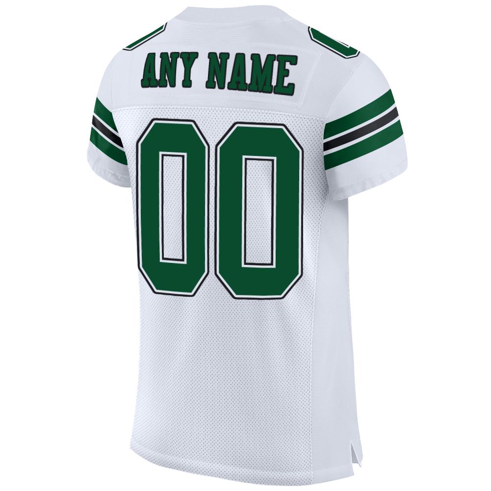 Custom White Grass Green-Black Mesh Authentic Football Jersey - Sky-Custom