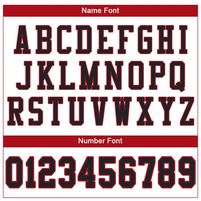 Custom White Black-Red Mesh Authentic Football Jersey - Sky-Custom