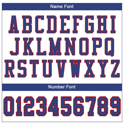 Custom White Royal-Red Mesh Authentic Football Jersey - Sky-Custom