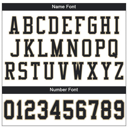 Custom White Black-Vegas Gold Mesh Authentic Football Jersey - Sky-Custom