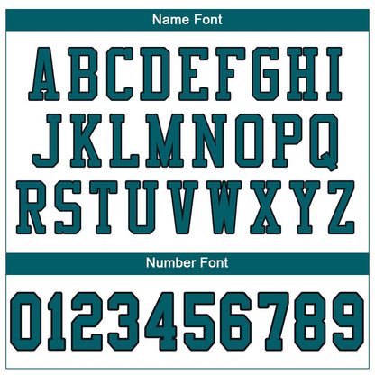 Custom White Teal-Black Mesh Authentic Football Jersey - Sky-Custom