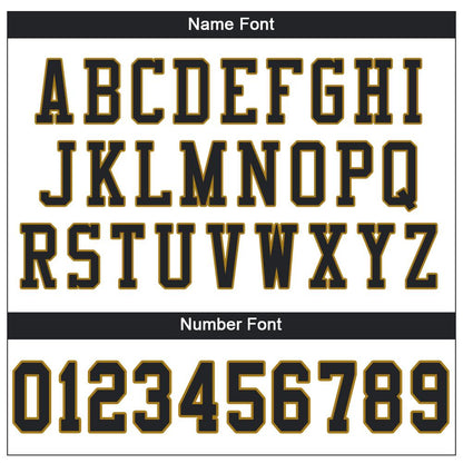 Custom White Black-Old Gold Mesh Authentic Football Jersey - Sky-Custom