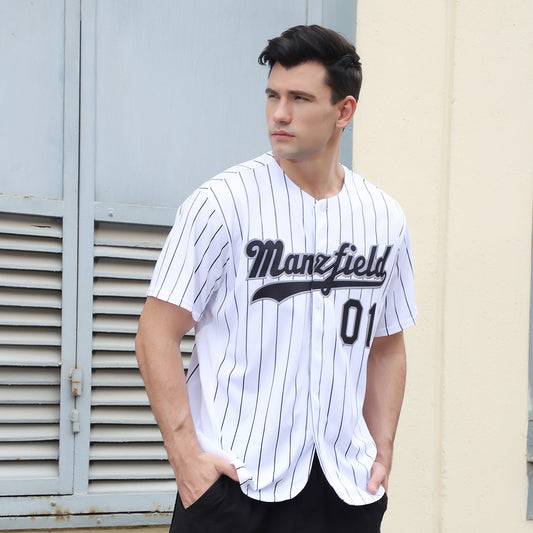 Custom White Black Pinstripe Black-Gray Authentic Baseball Jersey - Sky-Custom