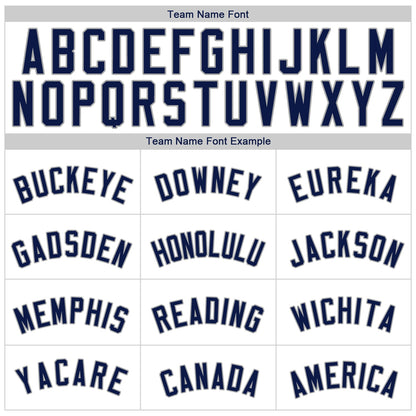 Custom White Navy Pinstripe Navy-Gray Authentic Baseball Jersey - Sky-Custom